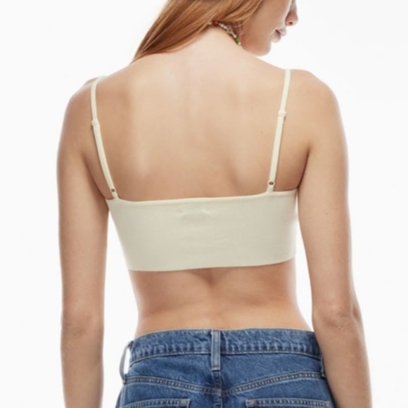 Aritzia Sunday Best Reese Sweater Knit bra top Crop Pastel Butter Yellow XL - Picture 5 of 9